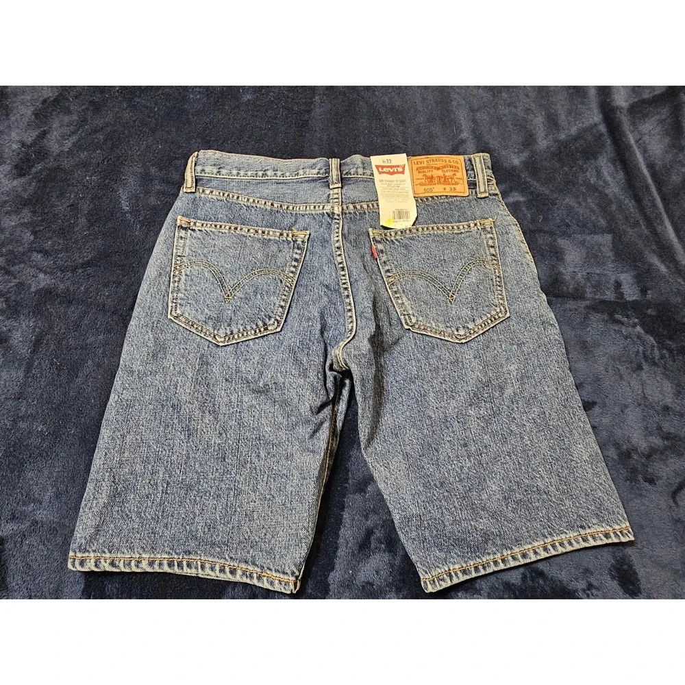 Levis 505 Straight Fit Denim Shorts Mens 33 Blue Medium Wash NWT 34505-XXXX